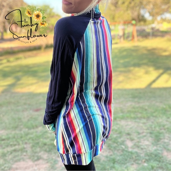 Multi- Color Striped Pull Over - Picture 3 of 4